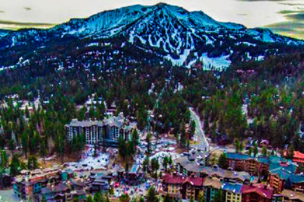 Arial Mammoth Mountain & Mammoth Village